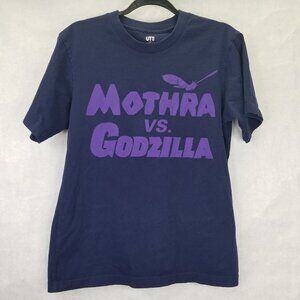 UNIQLO UT Mothra VS Godzilla T-shirt US Small JPN M Navy Cotton from Japan Rare